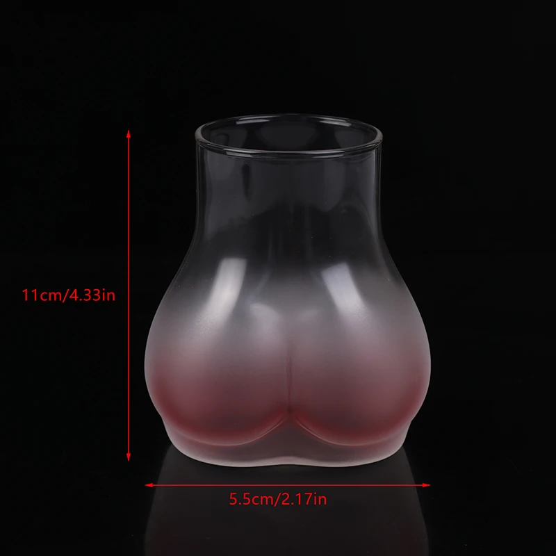 كوب قهوة إبداعي على شكل مؤخرة ، زجاج بورسليكات سميك شفاف ، كوب مؤخرة جسم المرأة ، كوب ماء حليب للبالغين ، هدية مضحكة
