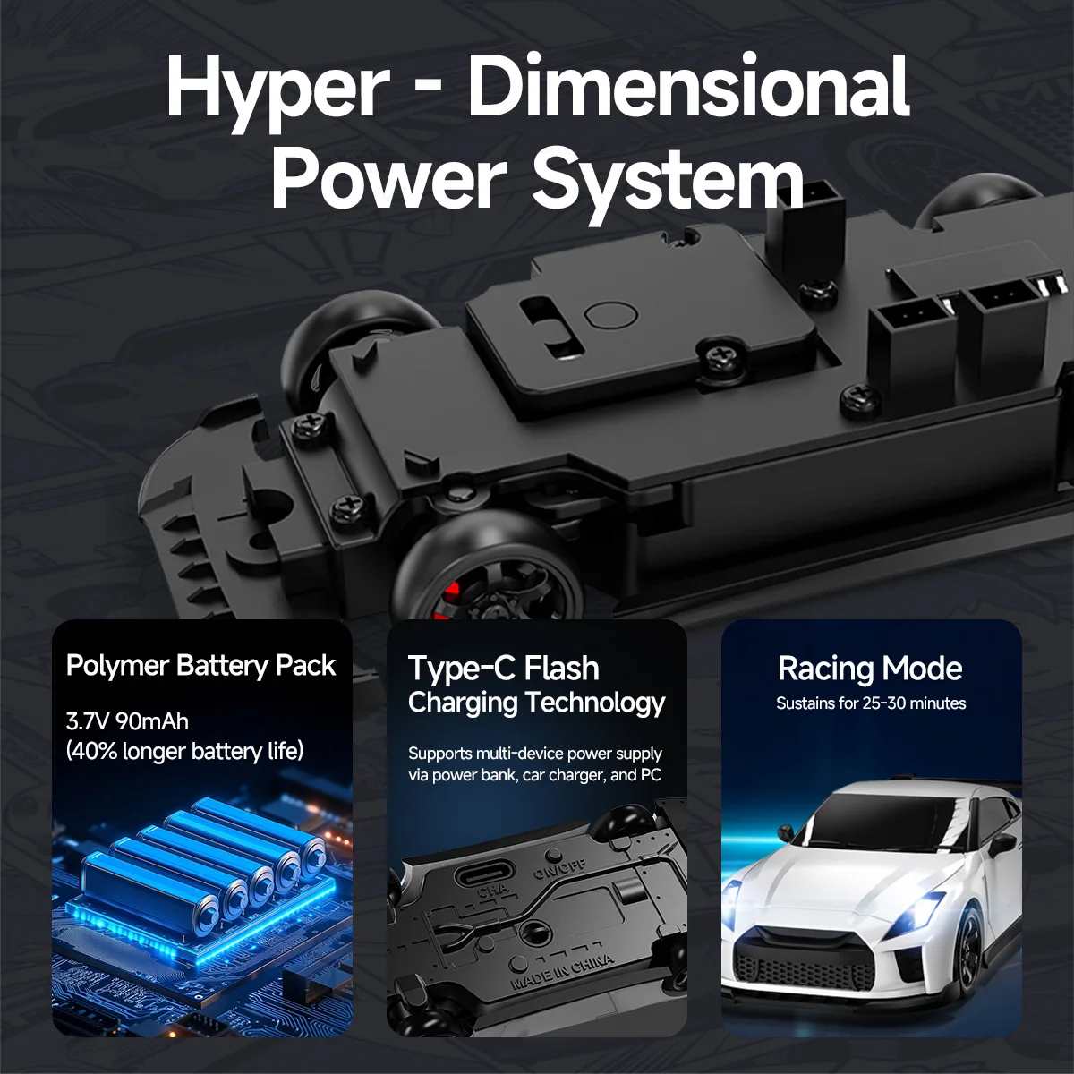 1:64 스케일 고속 4륜구동 RC카 미니 드리프트 자동차 자이로스코프 탑재 2.4G 무선 조종 레이싱 모델 장난감 (오락용)