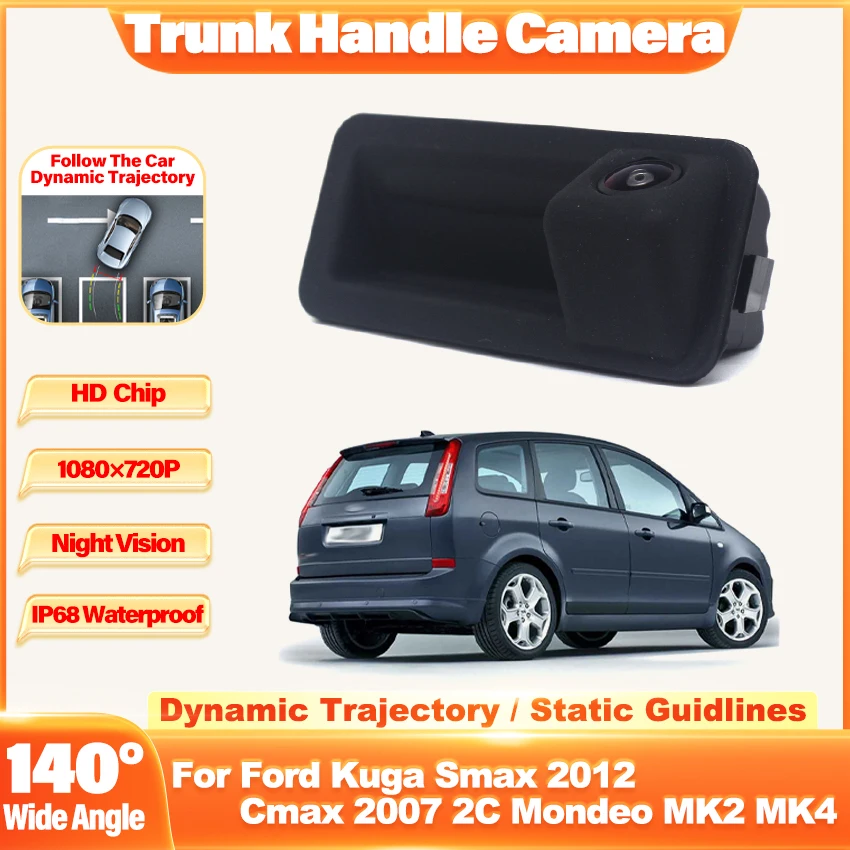 

Водонепроницаемый HD Back Up140 ° Широкоугольная камера для Land Rover Range Freelander 2 для Ford Kuga Smax 2012 Cmax 2007 2C Mondeo MK2 MK4