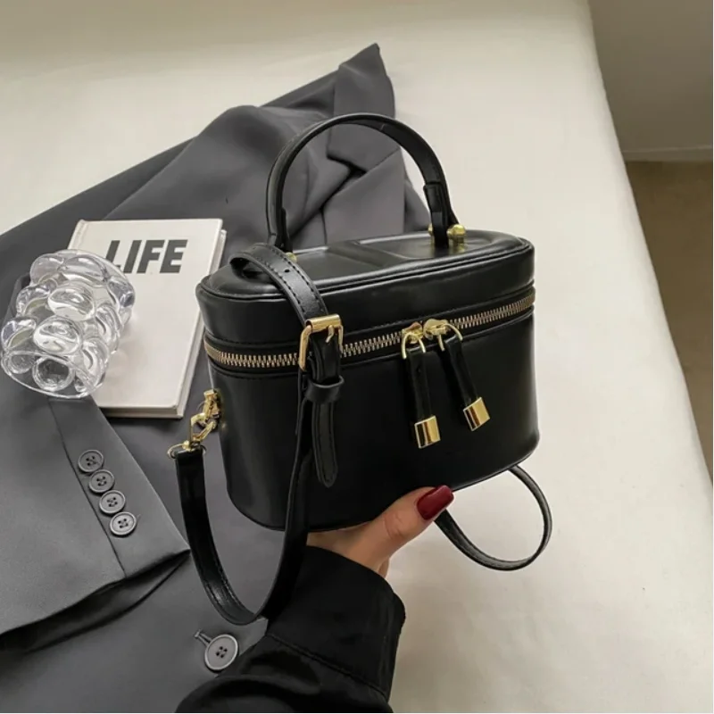 

Korean High-Grade Sense Women Mini Crossbody Bags New Simple All-Match Soft Handle Handbag Lady Fashion Flap Bucket Bag