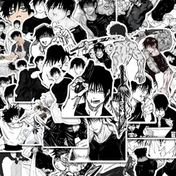 Jujutsu Kaisen pegatina Anime Fushiguro Megumi pegatinas de papelería dibujos animados creativos Diy a prueba de agua suministros escolares para estudiantes Decoración