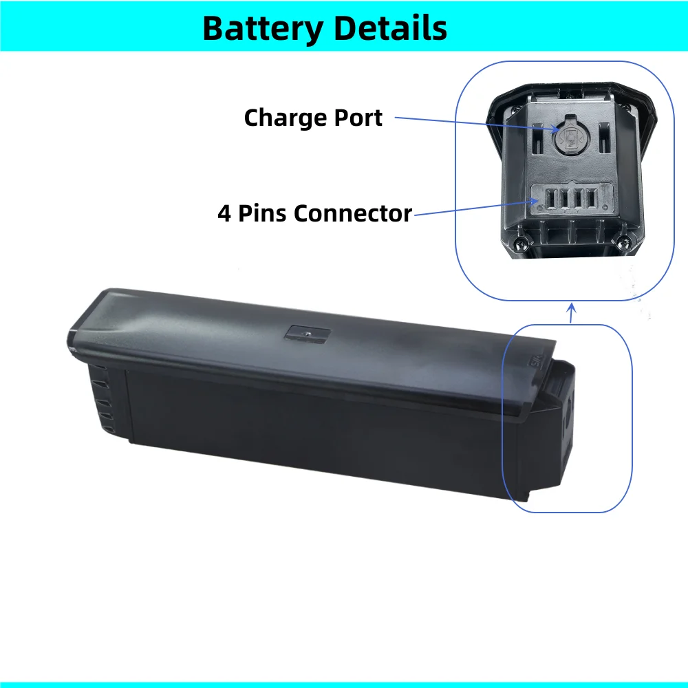 SYR Type E-bike Battery 48V 10Ah 10.4Ah 12.8Ah 14Ah 15Ah for Shengmilo MX03 48v 500w Hidden Ebike Battery long 355mm type