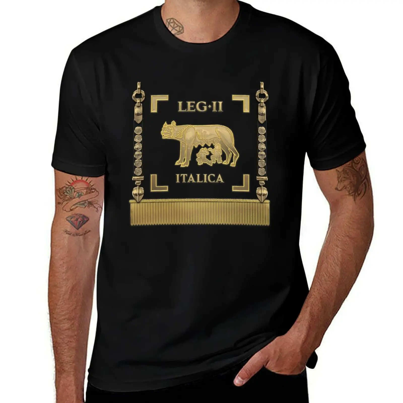 

Standard of the Italian Second Legion - Vexillum of Legio II Italica T-Shirt oversized graphic tee mens designer clothes