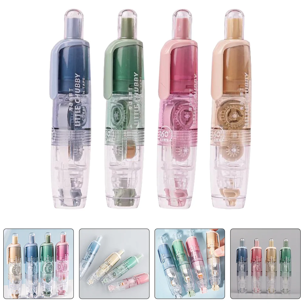 

4 Pcs Correction Tape School Stationery White Out Household White-out Convenient Portable Correcting Daily