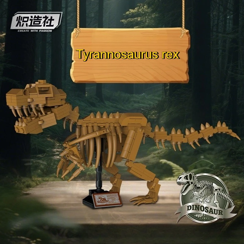 Dinosaurier Skelett Modell Baustein Spielzeug Sets Tyrannosaurus Rex Jurass Dinosaurier Fossil Park Ziegel Spielzeug für Kinder Jungen Geschenke