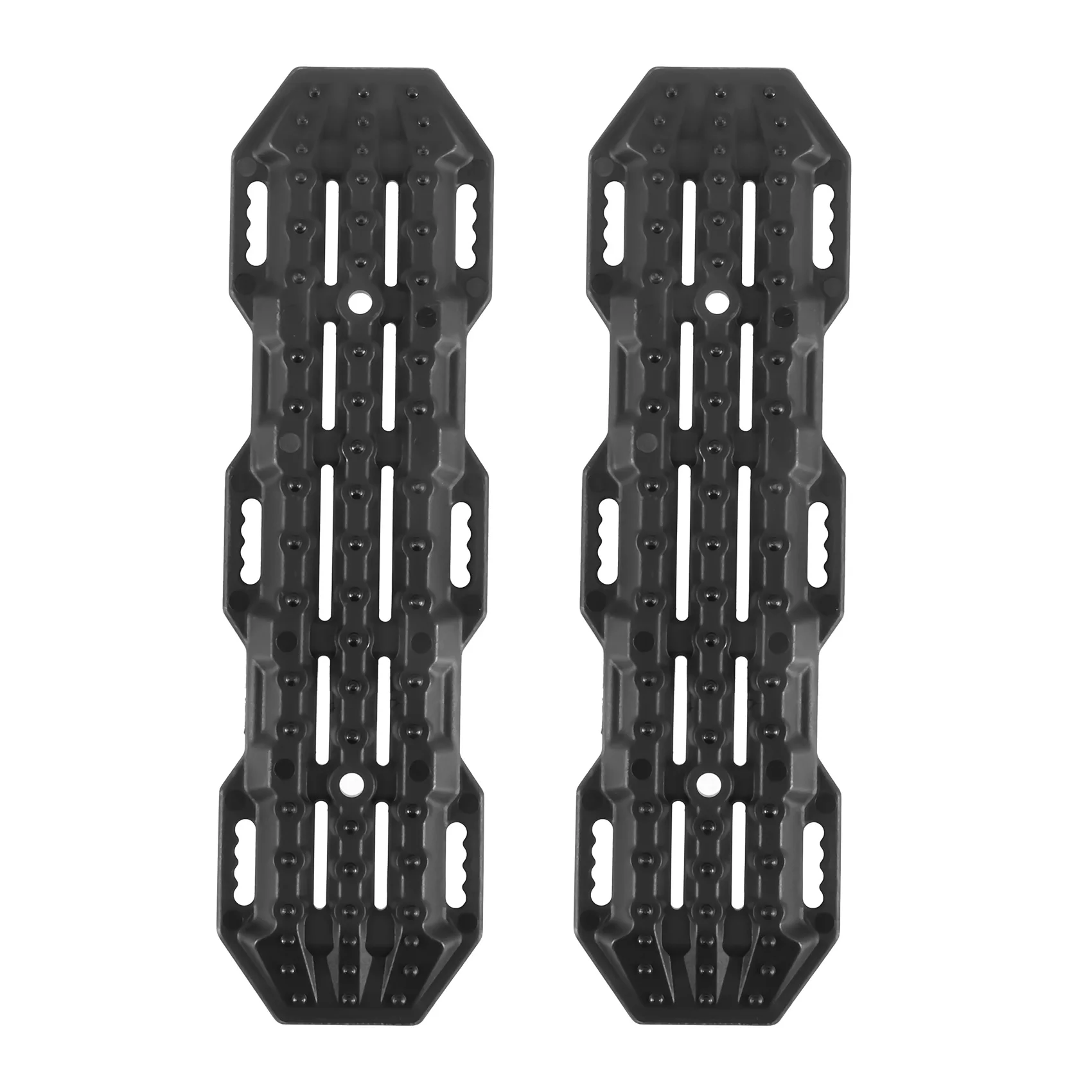 2Pcs Plastic Sand Ladder Recovery Ramps Board for 1:10 RC Crawler Axial SCX10 Tamiya CC01 TRX-4 D90 MST CFX,Black