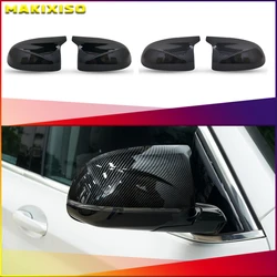 M style overlay Rearview Side wing mirror cover Carbon Fiber Pattern Black for BMW X3 G01 X4 G02 X5 G05 X7 G07 X6 G06 2018-2023