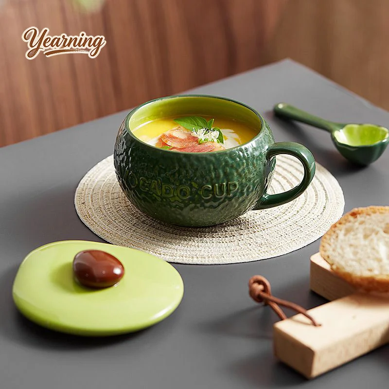 

Avocado Ceramic Water Cup High Value Coffee Mug for Home Office Gift