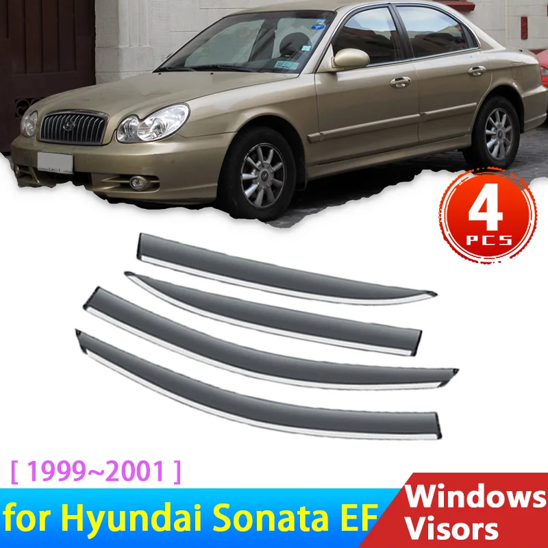 

Windshield for Hyundai Sonata EF Sonica Moinca 1999~2001 2000 Accessories Car Window Visors Deflectors Rain Eyebrow Auto Stying