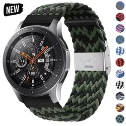 Cinturino in nylon da 20mm 22mm per Samsung Galaxy Watch 3 42mm 46mm Gear S3 Active 2 Orologio Bracciale regolabile per Amazfit Huawei Correas