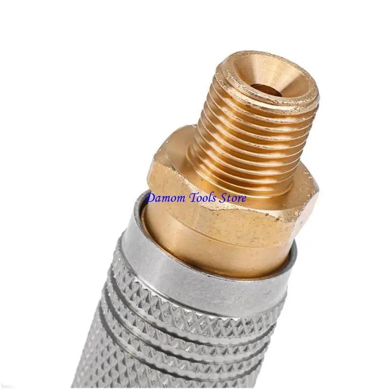 57BE 8mm Quick Disconnect Adapter Coupling Adapter Aluminium Internal External Thread Air Inflation Quick Connector