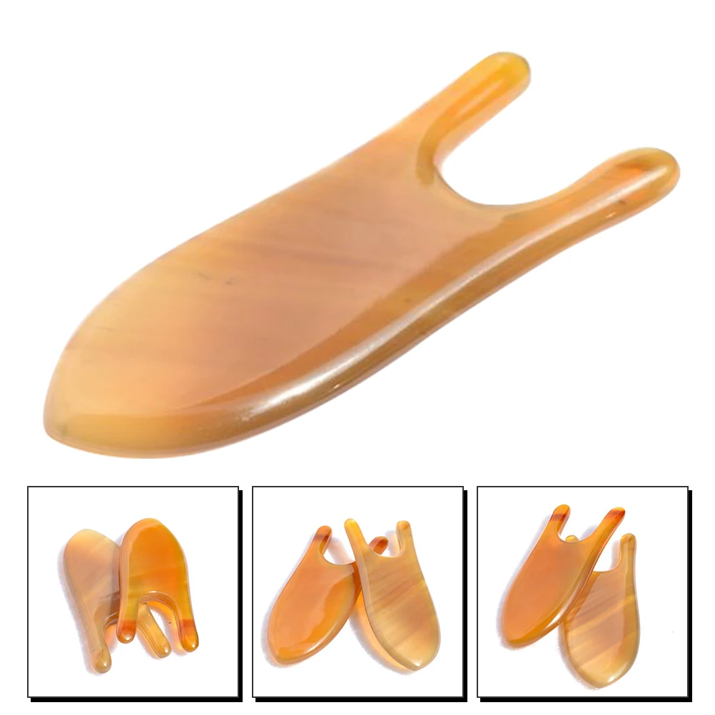 

1Pcs Ox Horn Massage Board for Nose Bridge Eye Socket Durable Skin Care Tool Pain Relief Massager Ox Horn Massager