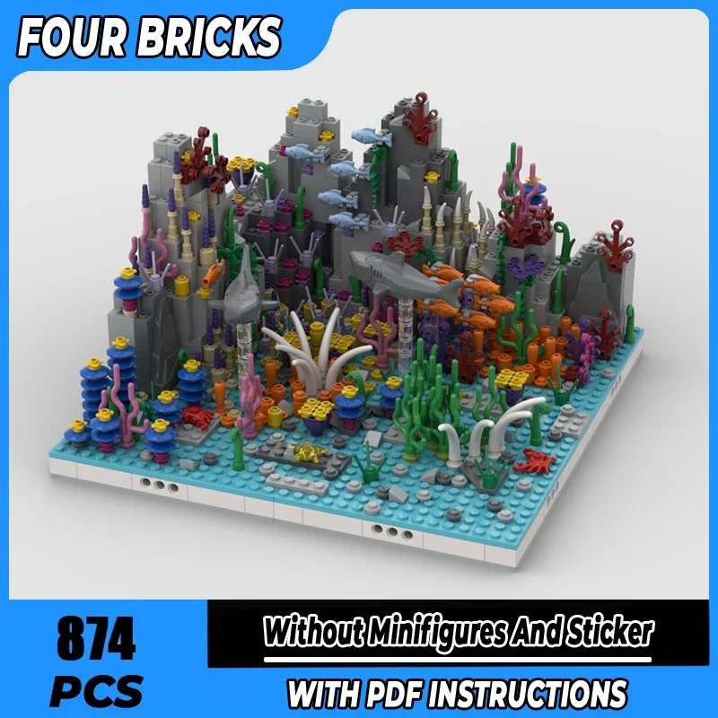 

Moc Building Blocks Coral Reef Technology Modular Bricks Model Gifts Christmas Toys DIY Sets Assembly
