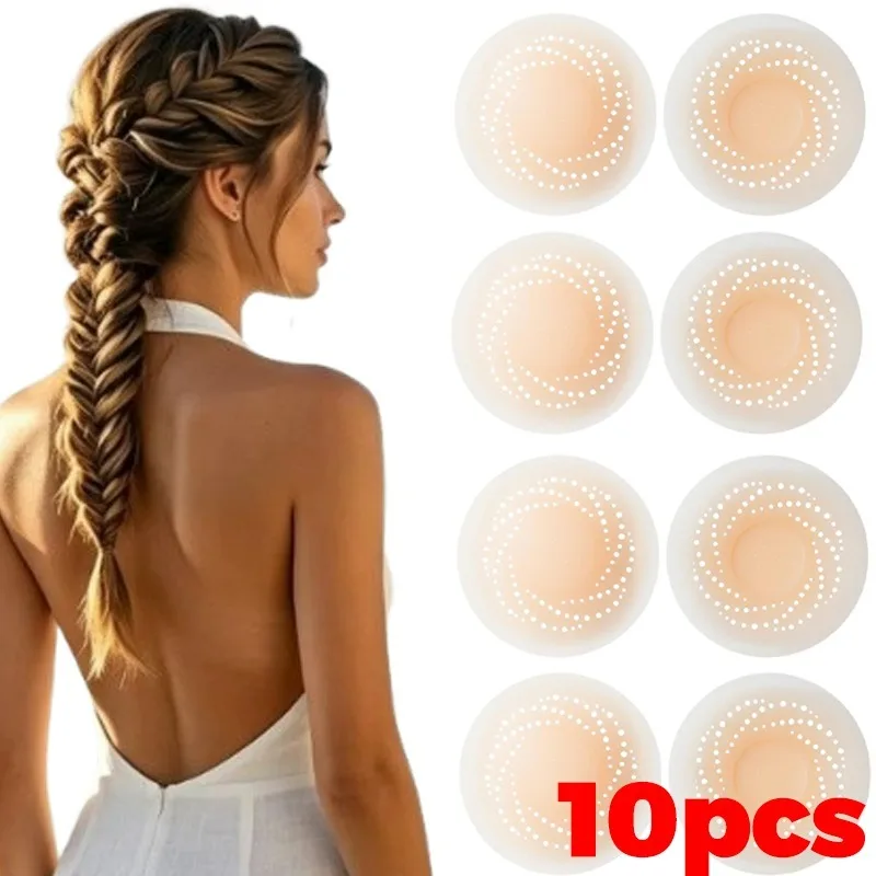 2/10pcs Breathable Nipple Covers Sweatproof Silicone Ultra Thin Seamless Adhesive Breast Stickers Reusable Invisible Bra Pads view 2