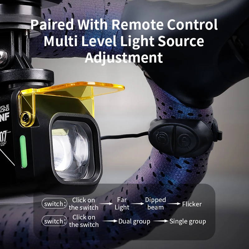 ESLNF High Brightness 1200 Lumens Aluminum Alloy Bicycle Headlight 4000mAh Front Light for Cycling Safety Bike Light