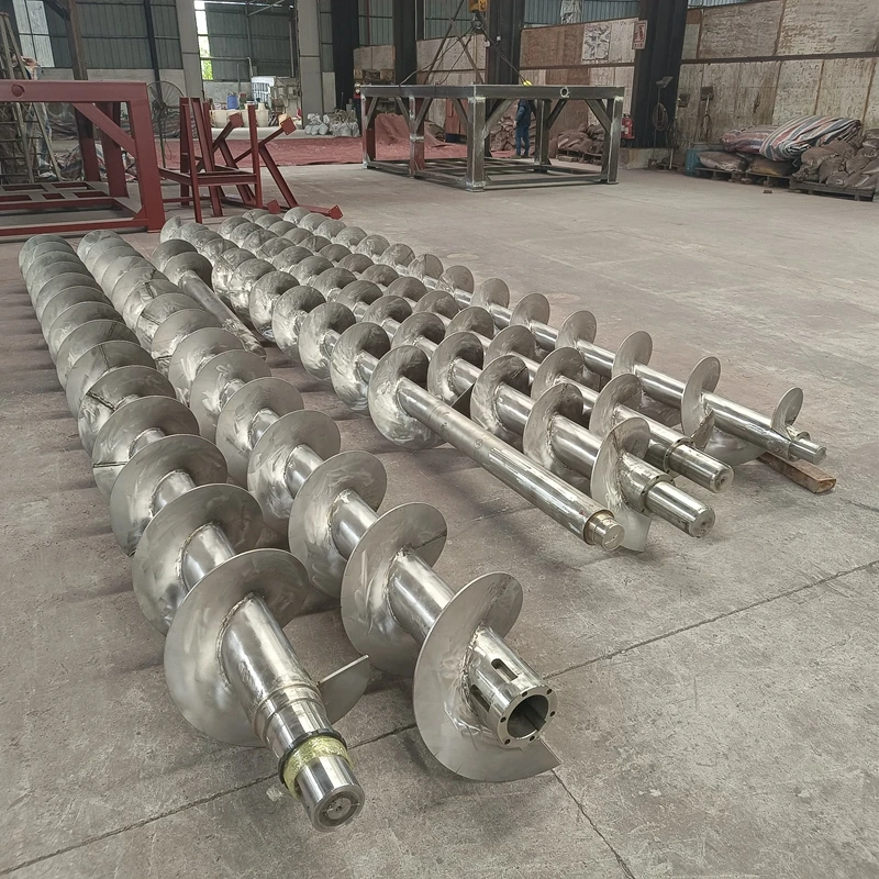 OEM Custom Spiral Auger Conveyor Parts Helical Blade Screw Shaft For Conveying System Feeder Machine