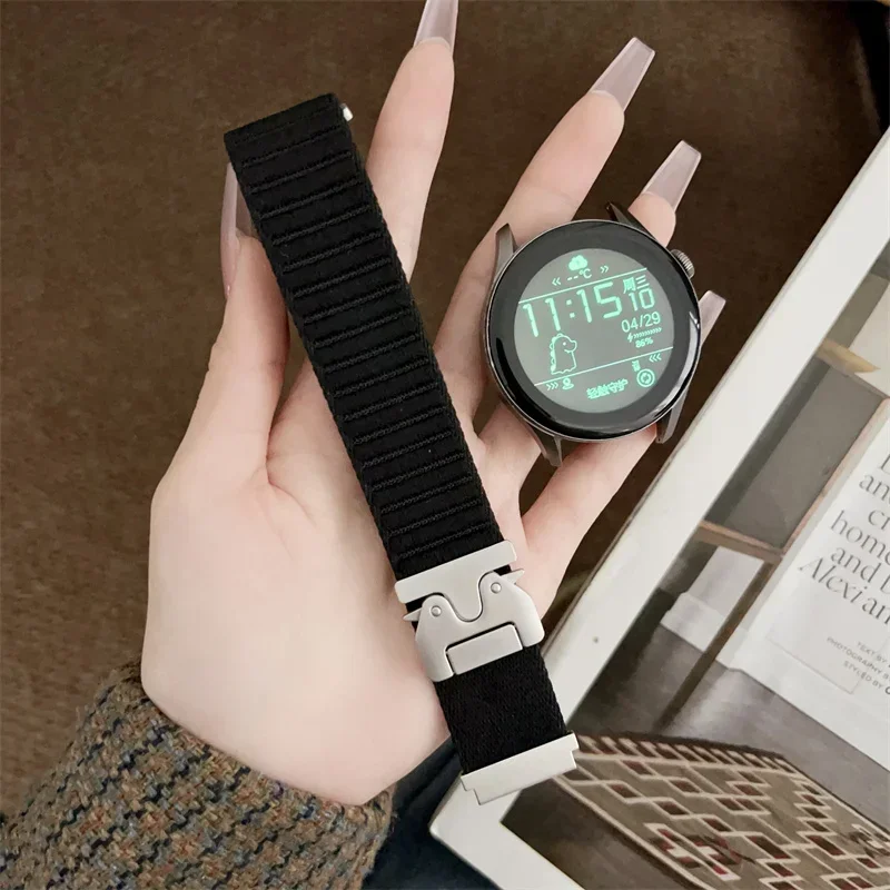 22 مللي متر جبال الألب حلقة النايلون الفرقة لهواوي ساعة GT5 5Pro GT4/3 2 2e 46 مللي متر الرياضة حزام لسامسونج غالاكسي الترا 47 مللي متر جير S3 سوار