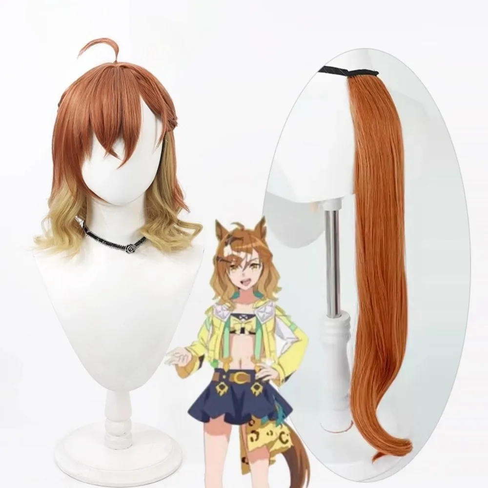 Wig Cosplay Anime Dan Game Halloween Live Show Uma Musume Pretty Derby Forest Sheena Dengan Telinga Dan Ekor