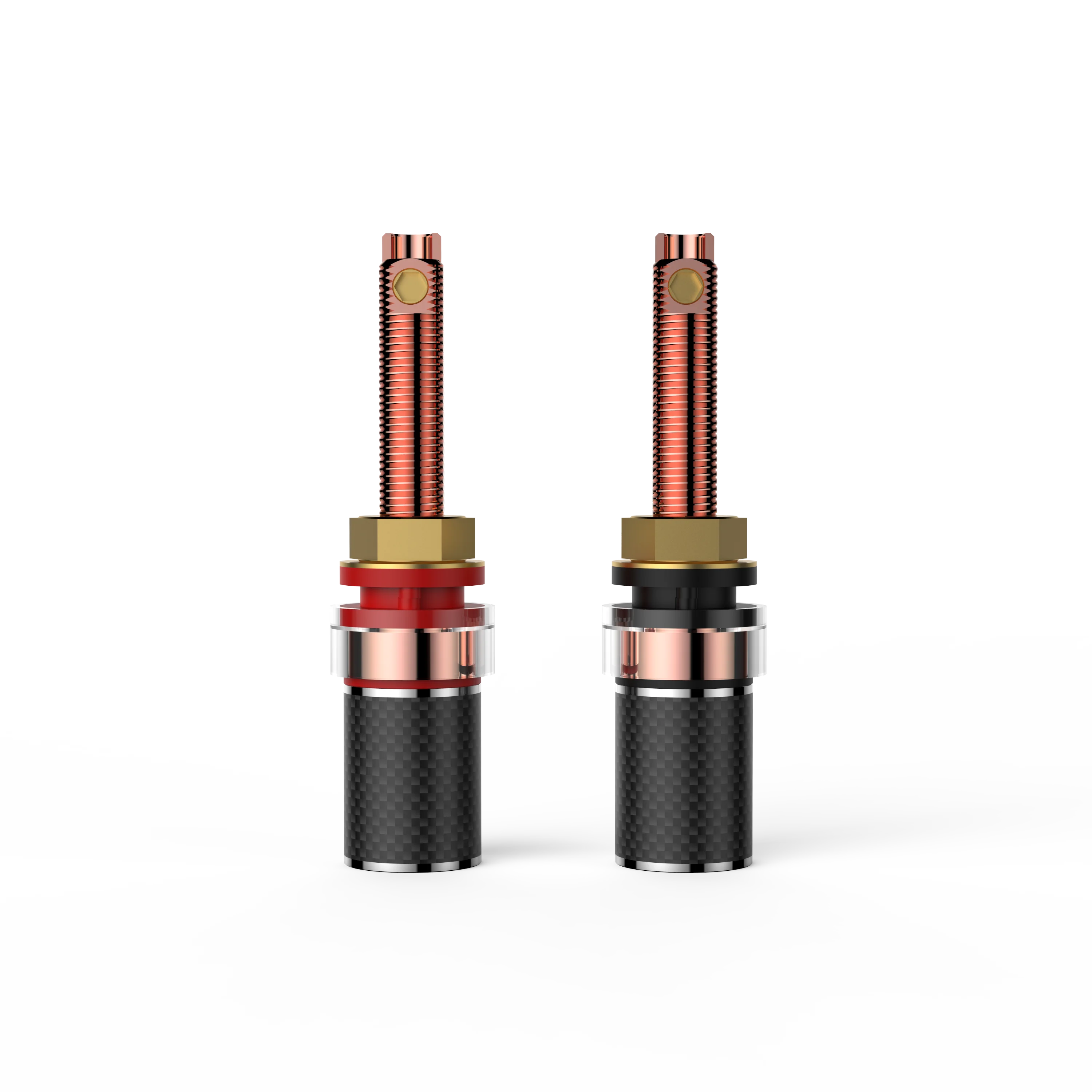 Viborg Hifi BP614 Speaker Terminal Carbon Fiber Pure Copper Audio Binding Post for Amplifier