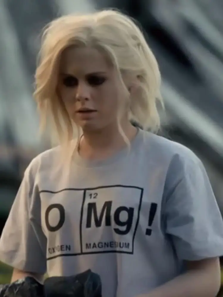 تيشيرتات نقية بأكمام قصيرة للأولاد والبنات مع نفس الجدول الدوري للعناصر الكيميائية مثل المسلسل التلفزيوني الأمريكي IZombie #1