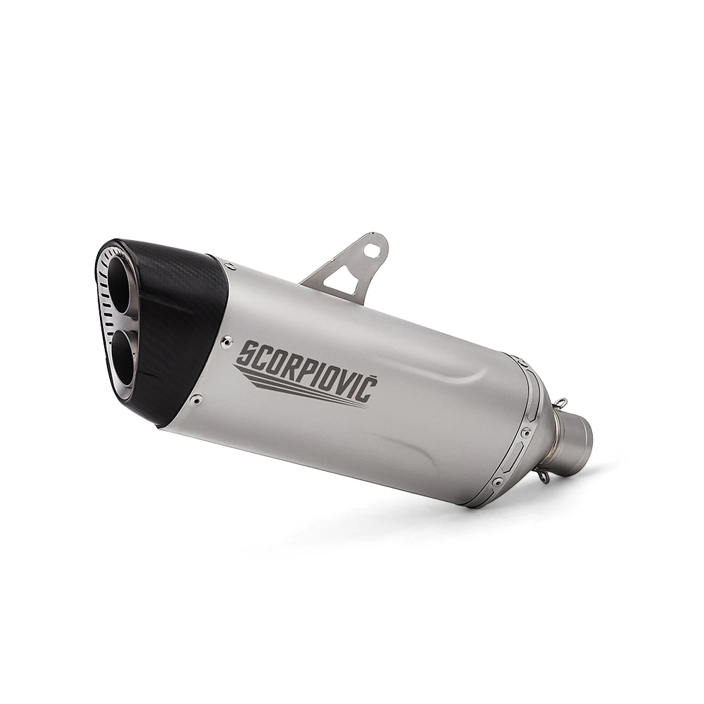 

Universial 51mm Motorcycle exhaust Muffler For Z900 Cbr250rr Ninja300 Tmax, Tmax560, Tmax530 Double hole muffler