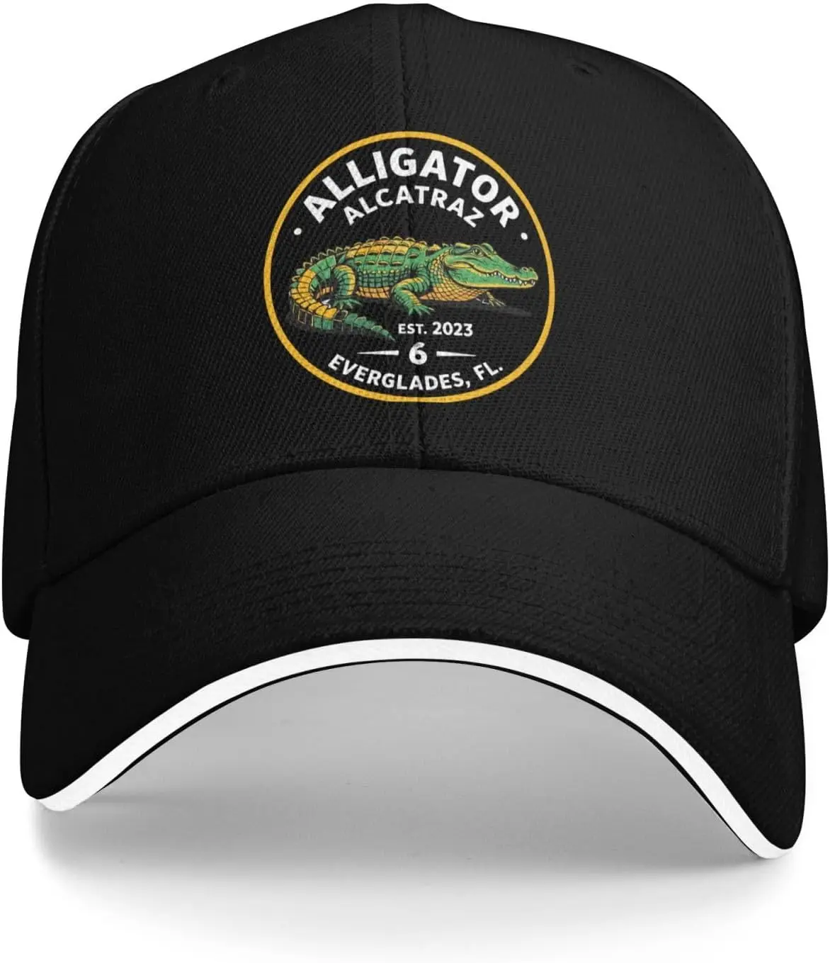 التمساح فلوريدا Everglades القبعات التمساح الكاتراز قبعة للرجال قبعات البيسبول الكلاسيكية غسلها تجريب قبعة سريعة الجافة
