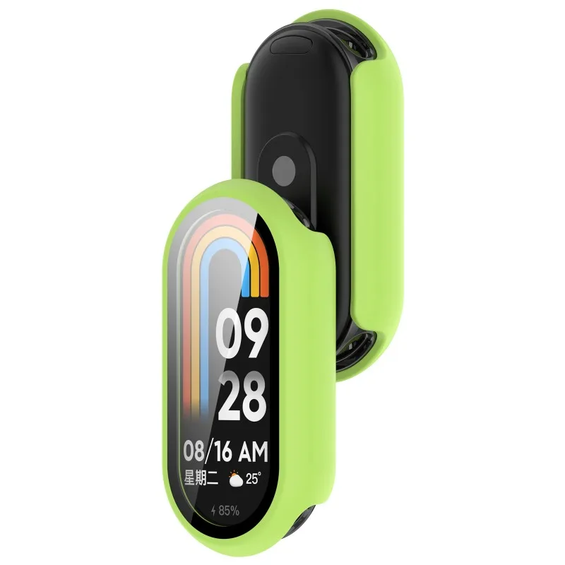 HD Tempered Glass+PC Case For Xiaomi Band 10 9 8 NFC Upgraded Bumper Cover All-around Screen Protective Shell For Mi Band 8 9 10