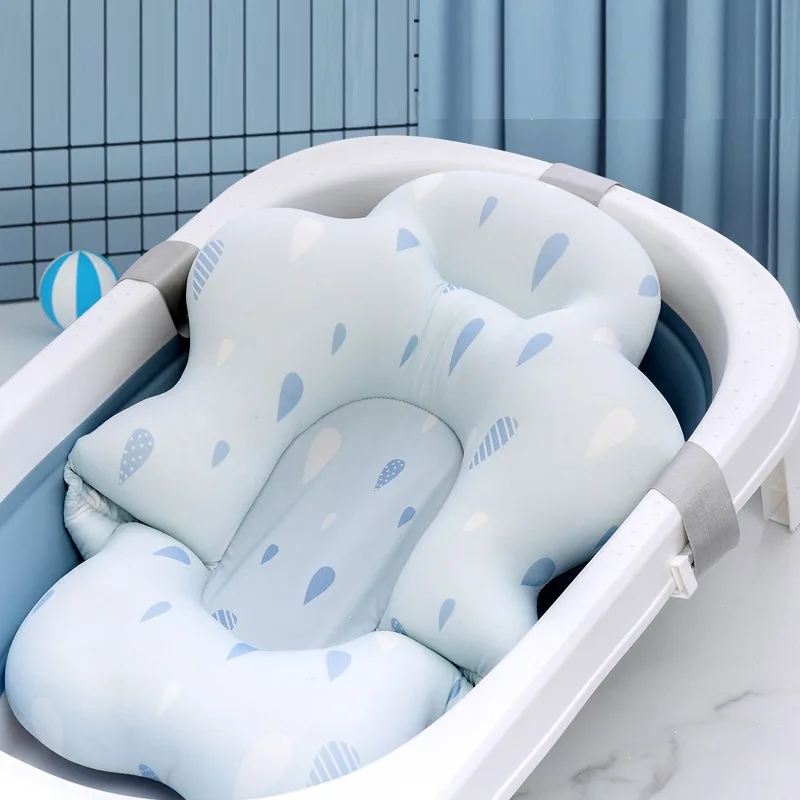 

Baby Shower Bath Tub Pad Non-Slip Bathtub Mat Newborn Safety Security Bath Support Cushion Animal Soft Pillow Care Accessories