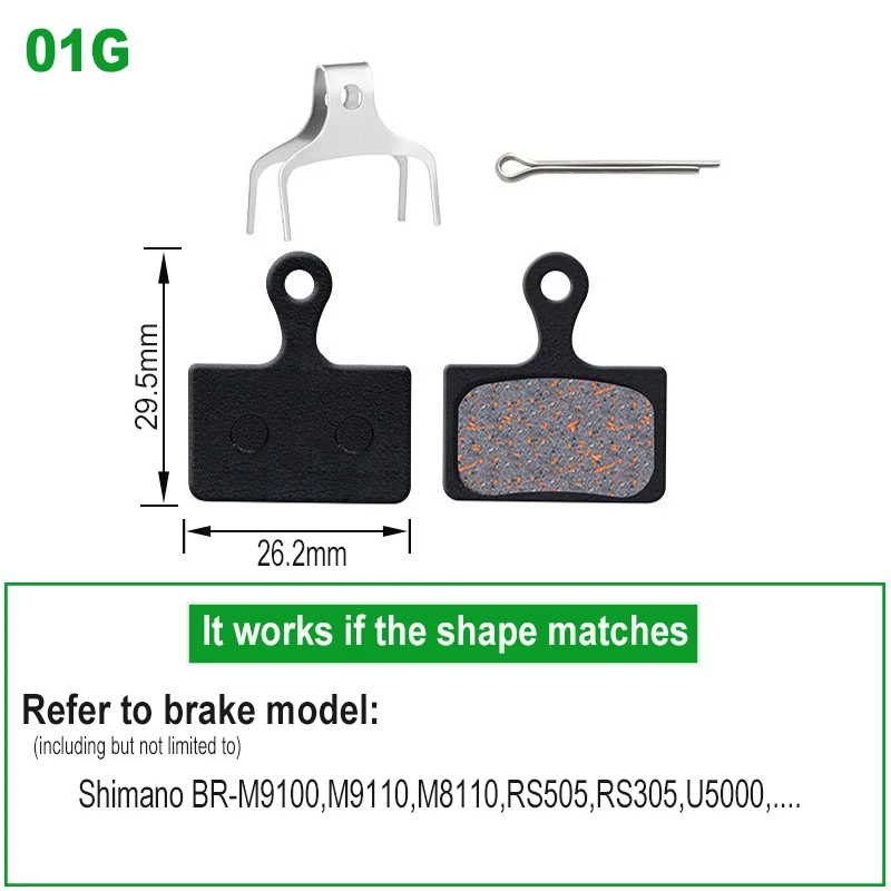 10 Pairs Mountain Bike Brake Pads Bicycle Disc Brake Pad for BS01 SHIMANO HAYES SRAM MAGURA FORMULA HOPE ZOOM Cycling Bike Part