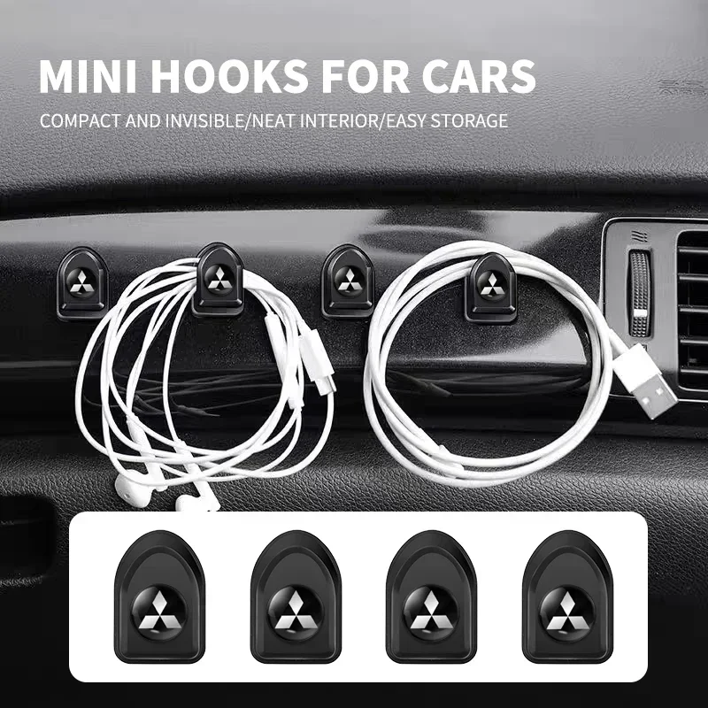 Car Sticky Hook Auto Seat Back Mini Hook Multifunctional Mini Hook For Mitsubishi Lancer Mirage Pajero Asx 10 Outlander 3 l200