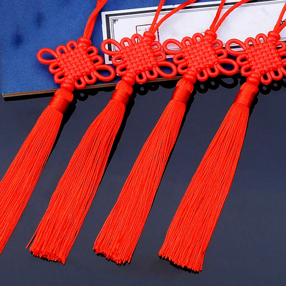 

20Pcs Flowing Tassel Chinese Knot Pendant Elegant Car Hanging Decor for Spring Festival Wall Door Window Decoration