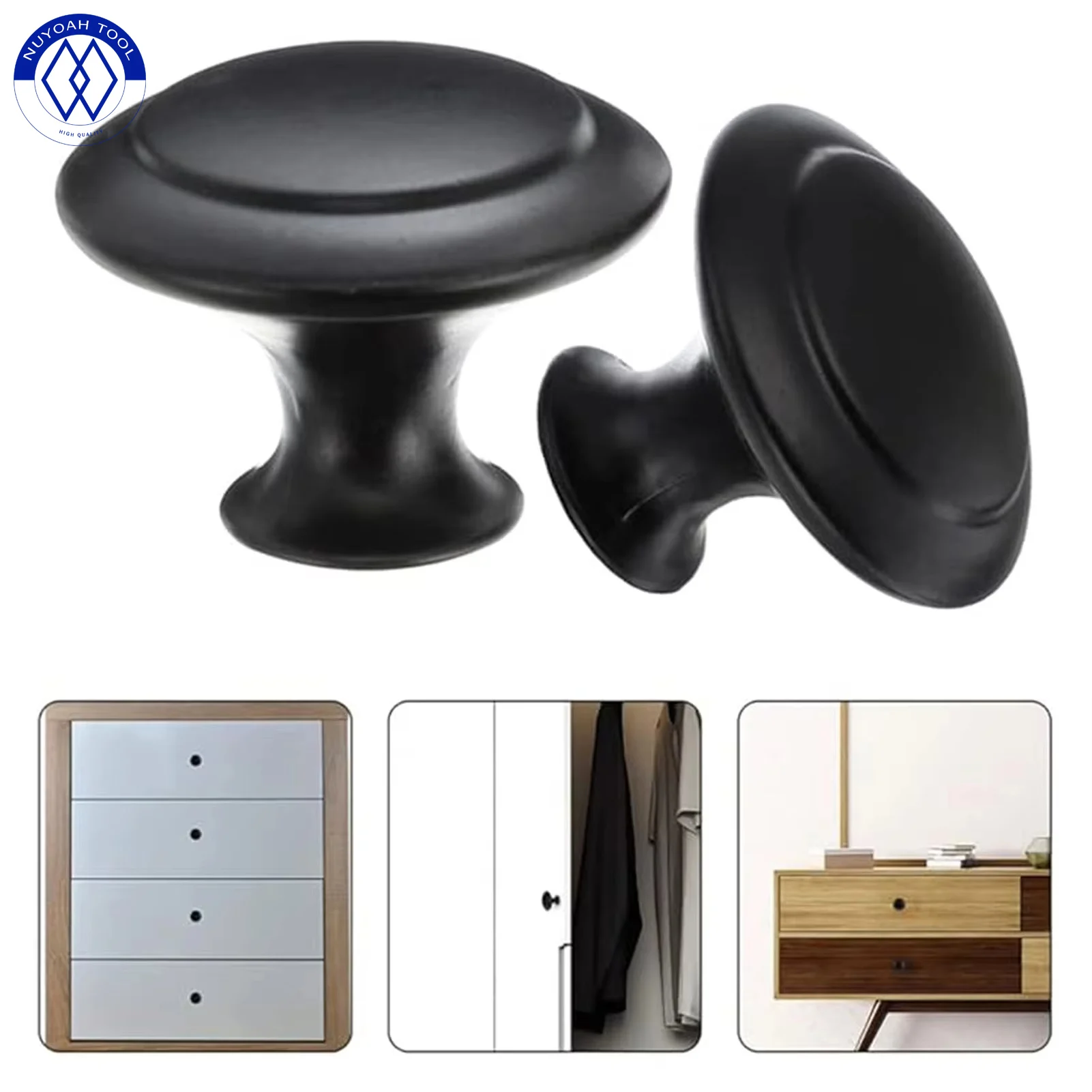 10 Pcs Door handle Stainless steel Mushroom Head Cabinet Knobs Kitchen Bedroom Drawer Pulls Suitable for Cupboard Bookcase