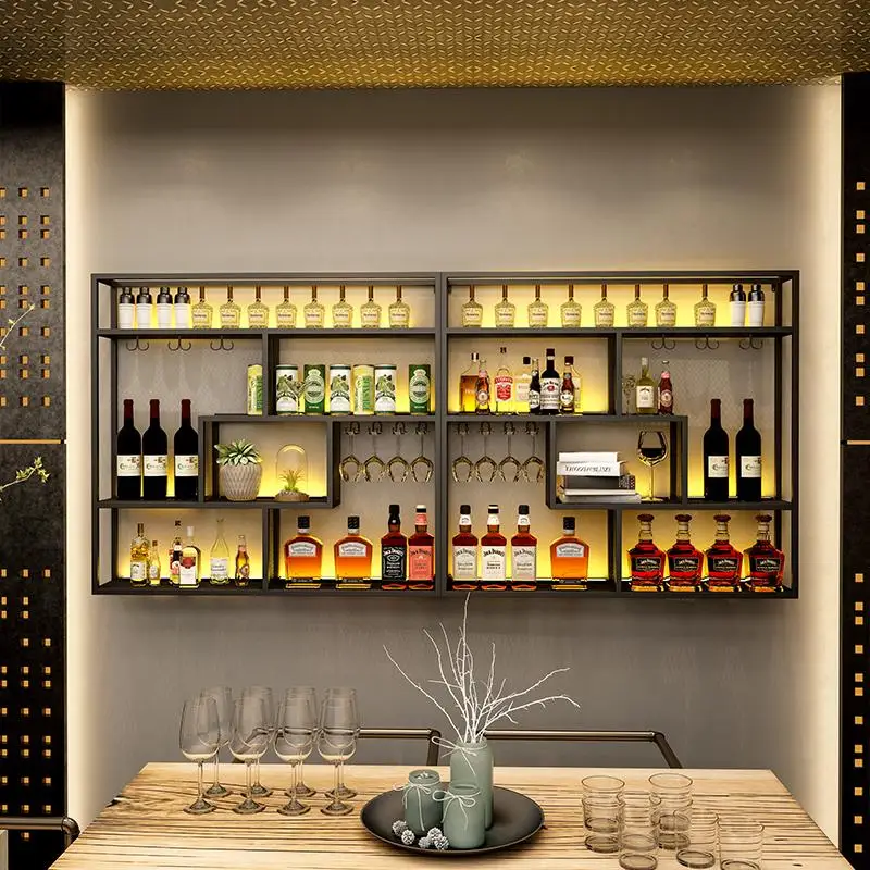 Apartment Unique Whisky Storage Bar Cabinets Corner Shelf Cremalheira De Vinho Club Minimalist Italian Wine Cabinets Furnitures