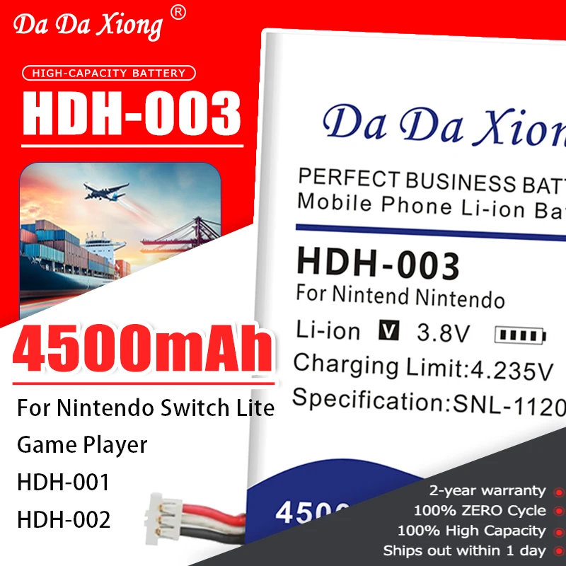 Top Brand 100% New 4500mAh HDH-003 HDH-001 HDH-002 Battery for Nintendo Switch Lite Game Player Batteries + free tools