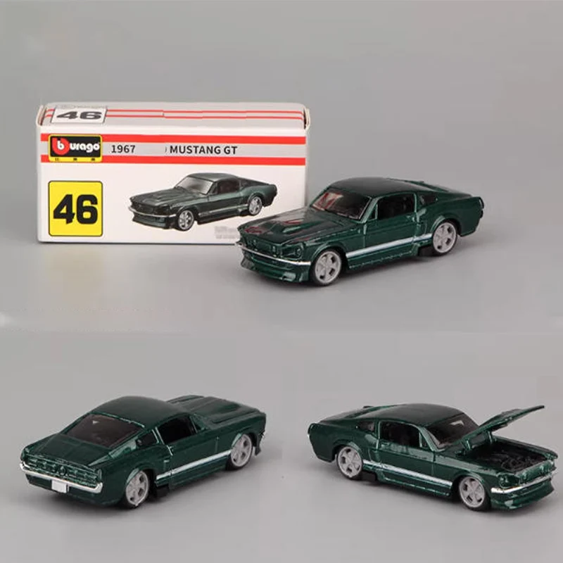 

Масштабная модель 1:64 Ford Mustang GT 46 1967 года # Модель автомобиля из сплава для симуляций, статическая, коллекционная, игрушка, подарок, сувенир, украшение