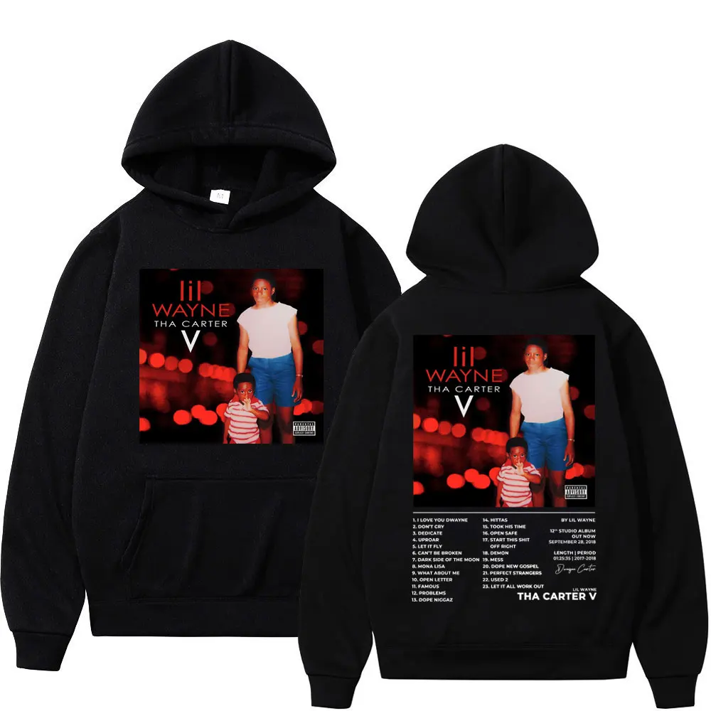 Trend Rapper Lil Wayne Album Print Hoodies Men Women High Quality Fashion Sweatshirts Street Hip Hop Vintage Oversized Pullovers