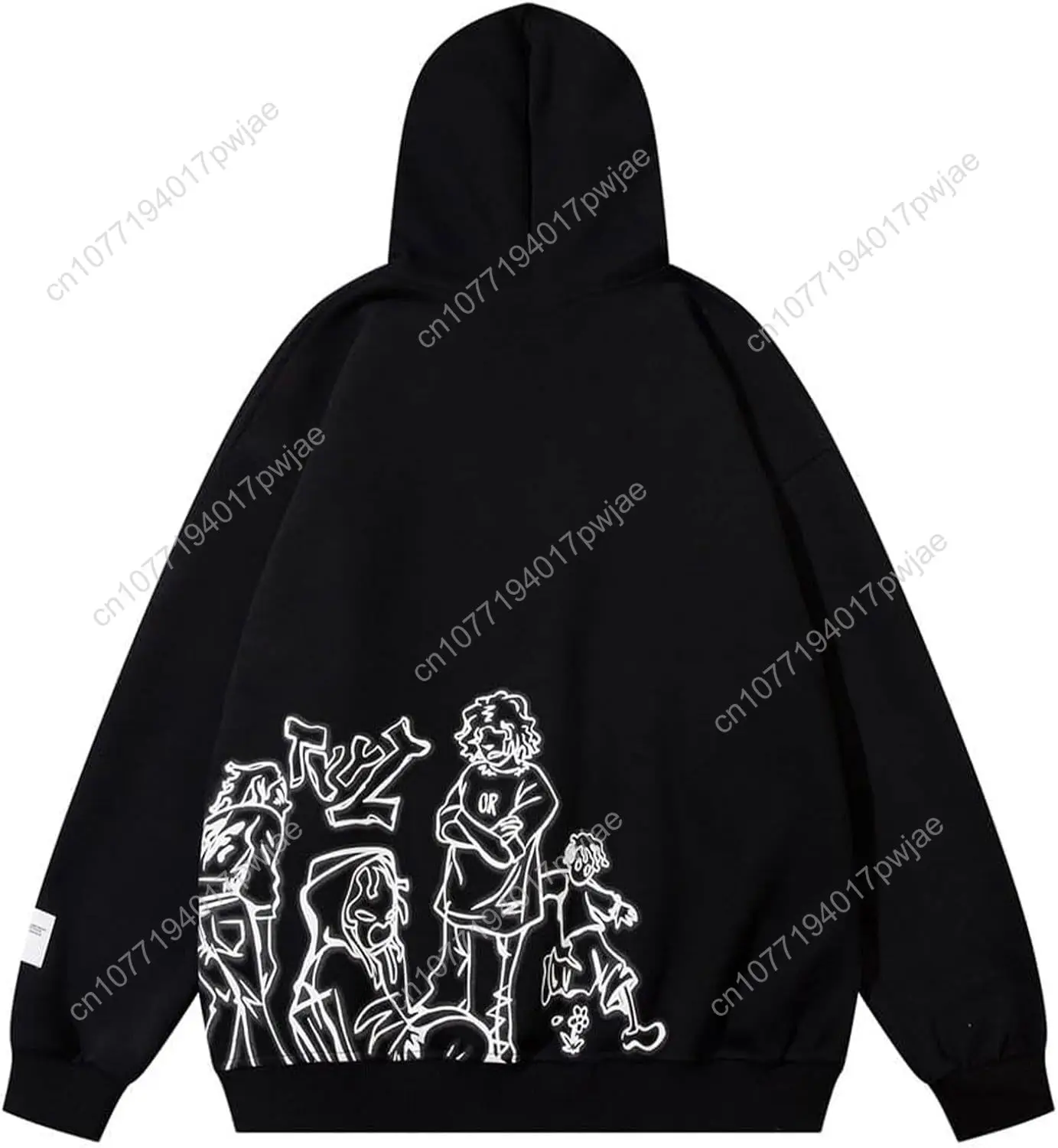 

COOLMONAR Mens Cartoon Graphic Hoodies Streetwear Hooded Sweatshirt Pullover Hip Hop Fashion Y2K Hoodies Unisex