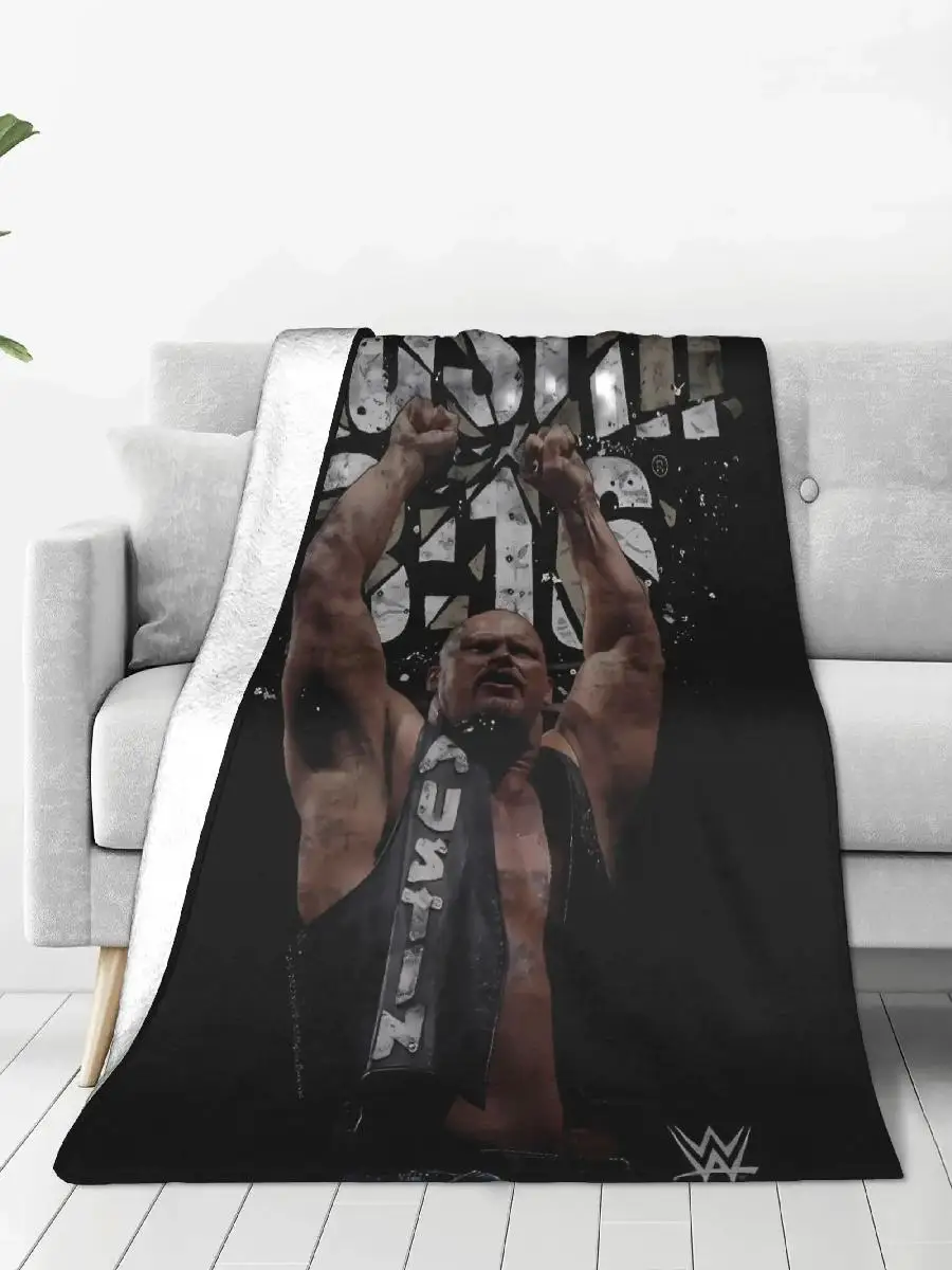 Jersey Stone Steve Austin Cold Flannel Soft Throw Blanket for Kids Home Decor Novelty Bedspread Sofa Bed Cover