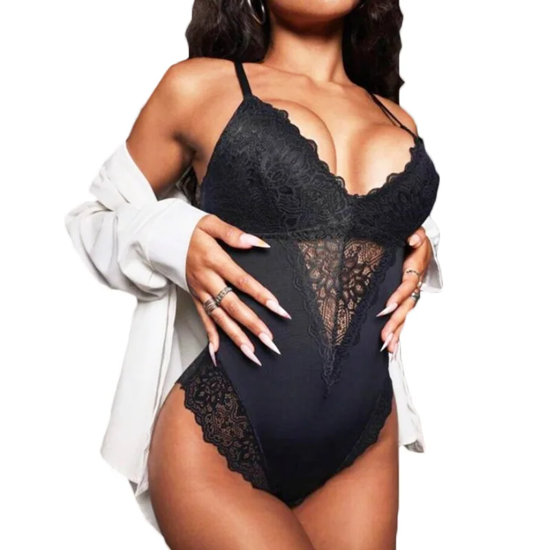 Dimmkof Stretchy Soft Lace Tank Top Suit Light Medium Control V Neck Lace Shaper Bodysuit Goingout Lace Trim V Suits Sexy Shaper