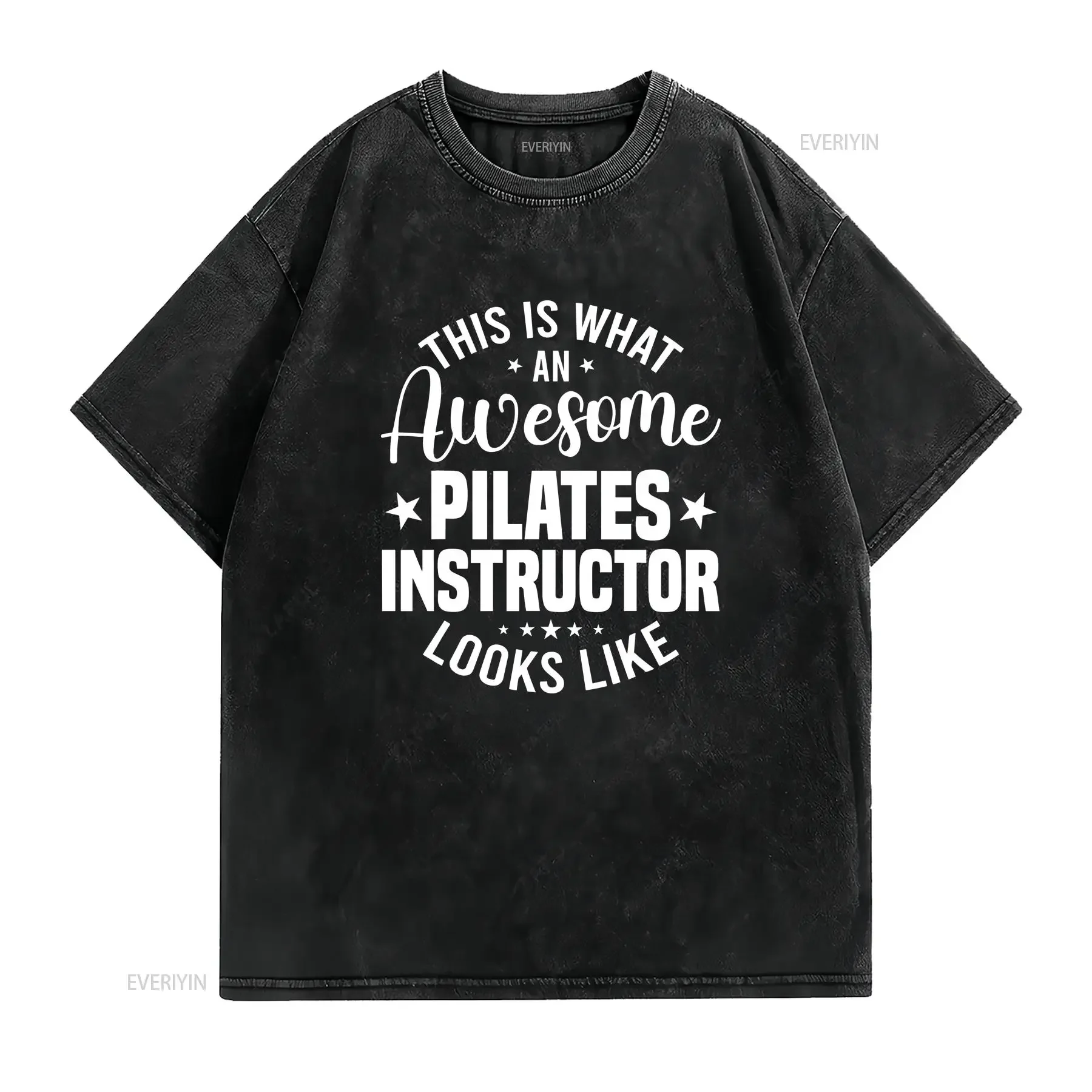 This Is What An Awesome Pilates Instructor Looks Like T Shirt S 3XL vintage Washed graphic streetwear Casual Soft Breathable