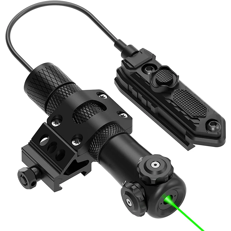 Red/Green Laser Sight Tool-free Adjustment Green Dot Rifle Scope with 20mm Picatinny Mount and Pressure Switch Included