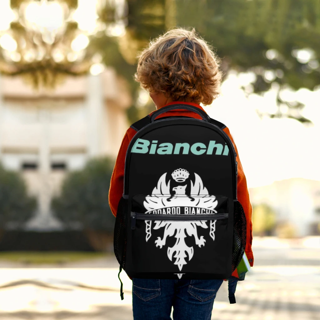 Nieuwe Modieuze Bianchi Rugzak Grote Capaciteit Trendy Boekentas Multi-Pockets Verstelbare 17Inch