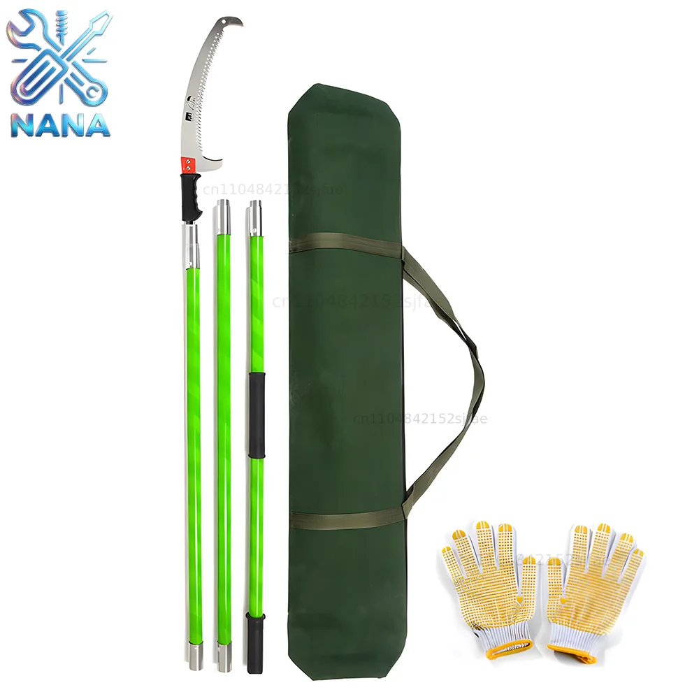 2-6M Telescopic Pole Saw Reciprocating Hand Tools Pruner Manganese Steel High Branch Trimmer Fruit Tree Home Garden Pruning Tool