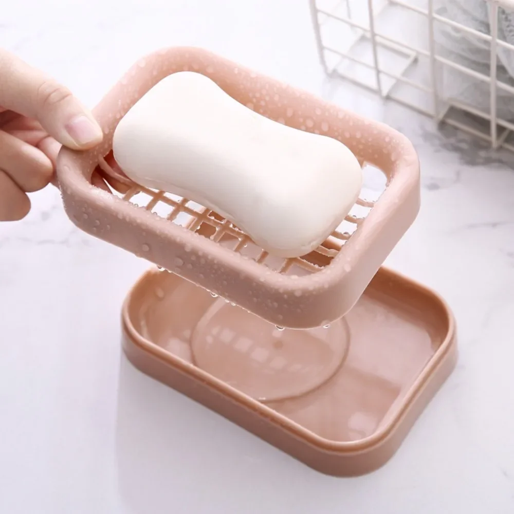 Bathroom Soap Dish Plate Storage Case Home Shower Travel Hiking Holder Container Soap Box Plastic Soap Boxs Rack