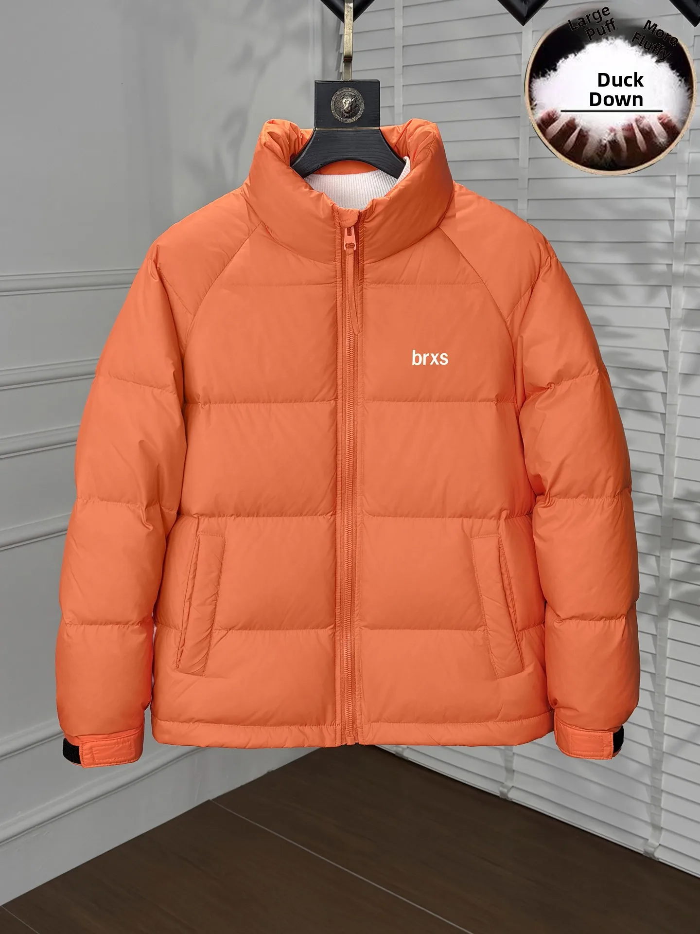 

Faionable mat Stand Collar ort down Jaet Men Women New Year Red Orange Du down Warmth Outerwear Winter Coat