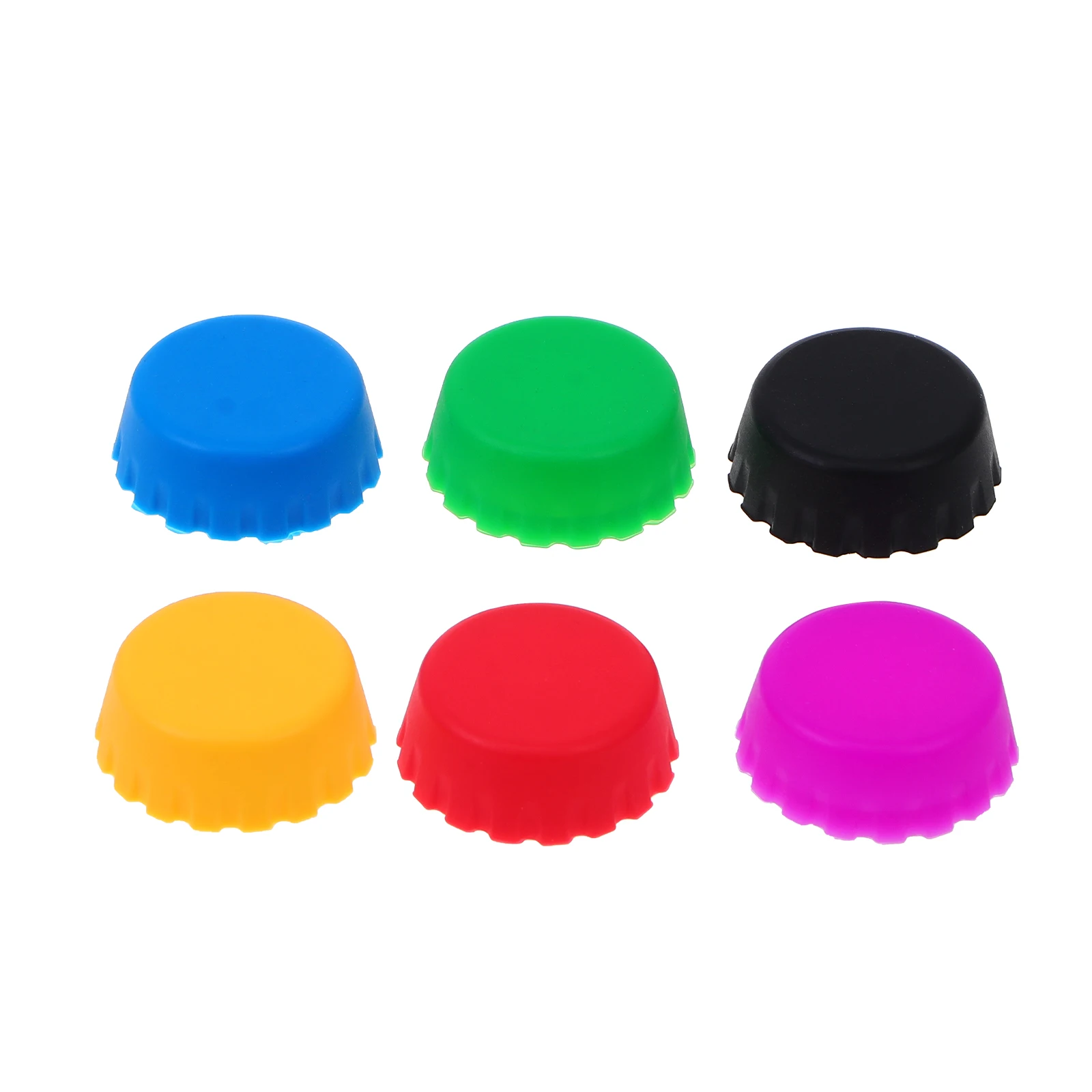

6 Pcs Silicone Bottle Stoppers Seals Beer Lid Cork Soda Can Caps Premium Material Airtight Seal Long Term Use Practical