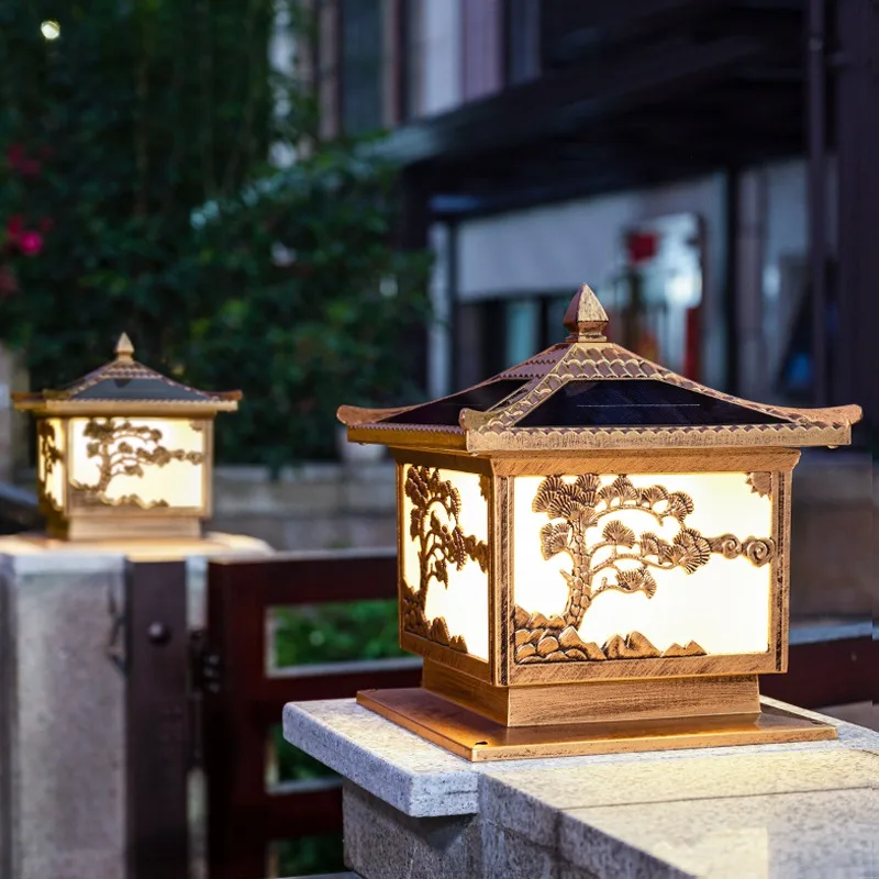 Солнечная лампа с электроприводом, уличный настенный светильник с обеих сторон ворот виллы, уличный водонепроницаемый столб во дворе