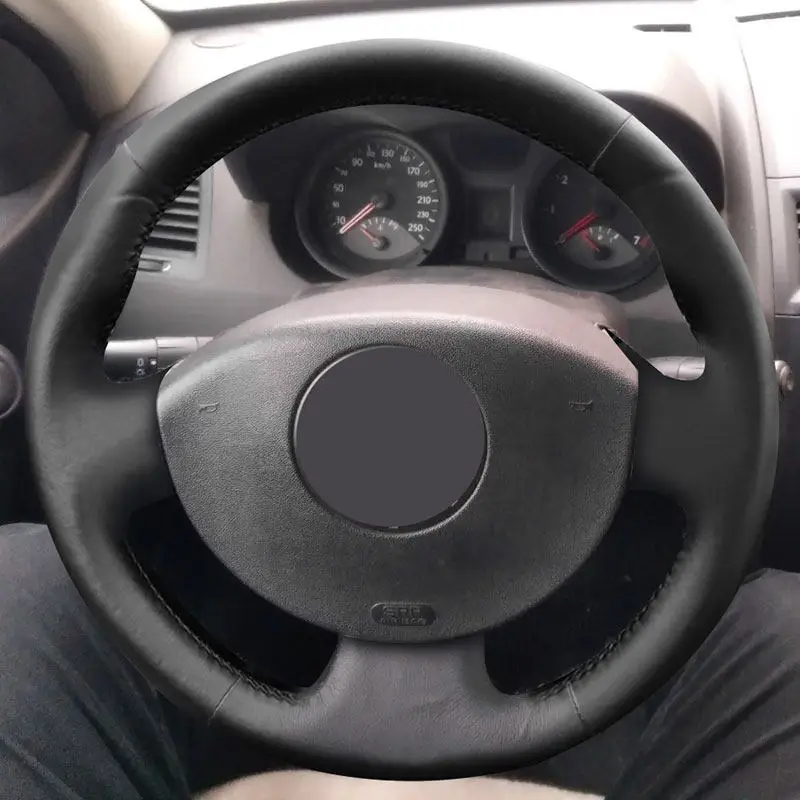 For Renault Megane 2 2003-2008 Kangoo 2008 Scenic 2 2003-2009 Car Interior Steering Wheel Cover Soft Microfiber Leather Trim