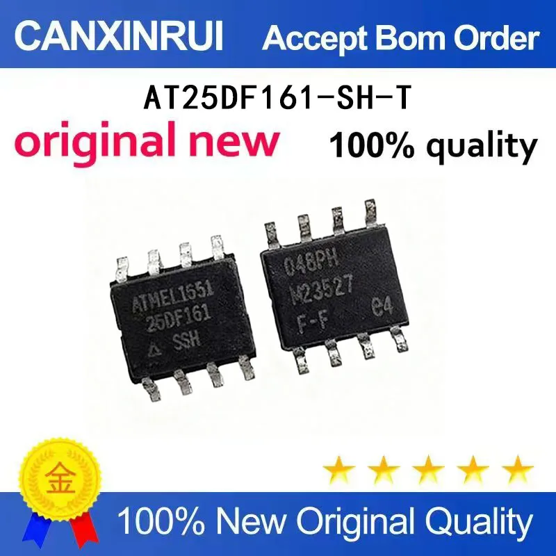 (5-100 Pieces) Brand new original AT25DF161-SH-T screen printed 25DF161 package SOP-8 memory IC chip