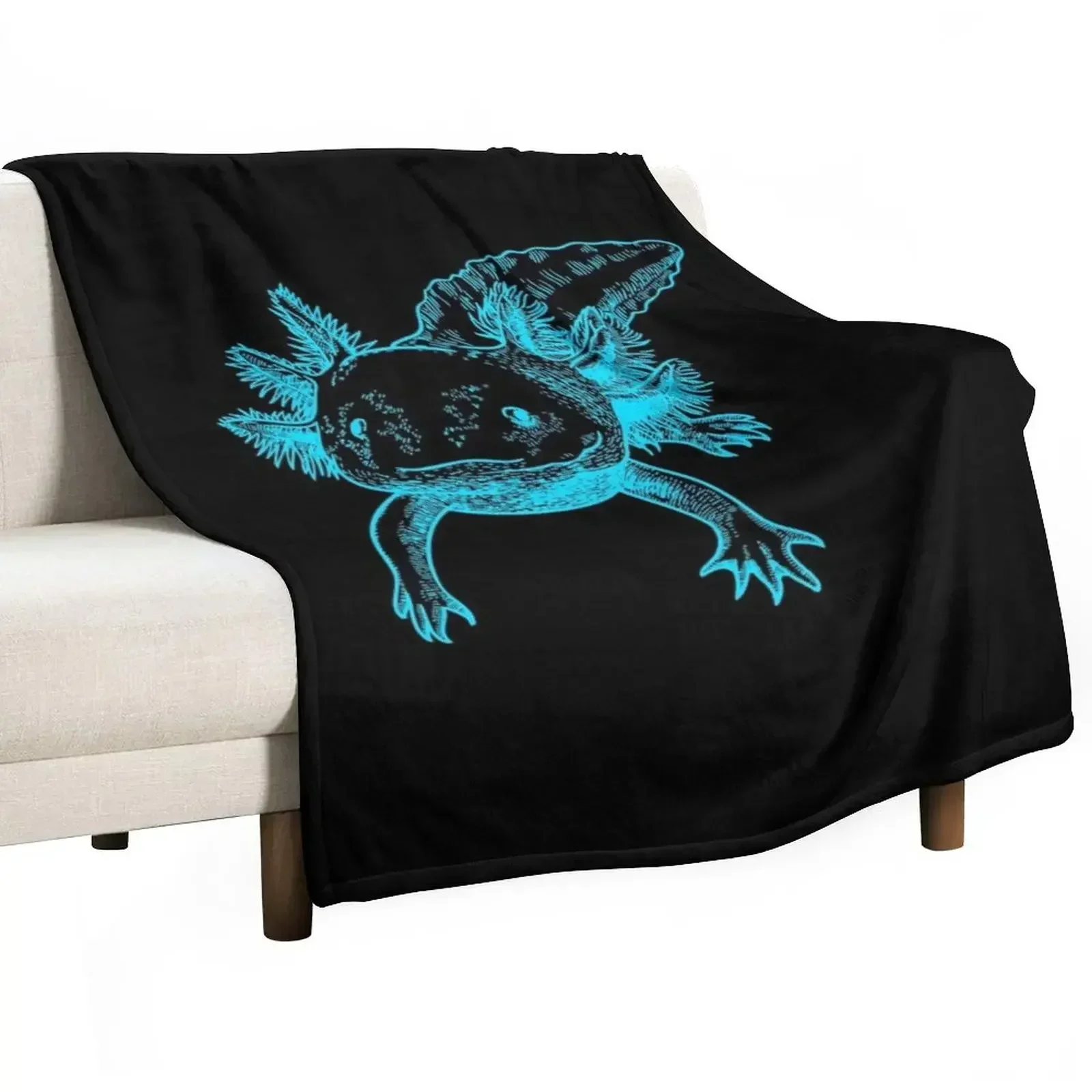 Axolotl Throw Blanket Thermal warm winter Blankets